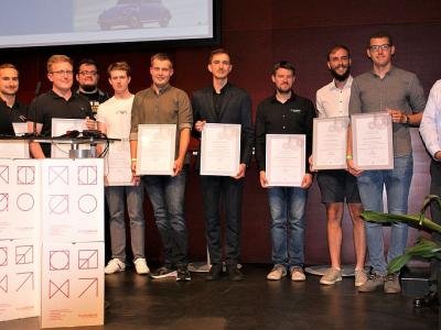 (v.l.n.r.): Prof. K. Steiner, J. Sachslehner, M. Eggbauer, P. Fritz, F. Diernberger, O. Hofer, E. Groß, T. Gerstorfer, G. Prinz, P. Hofmaninger, Mag. A. Gaggl, MSc (entschuldigt: T. Amhofer, P. Oswald, M. Maurer, A. Mostögel) (nicht am Bild: L. Prommegger)